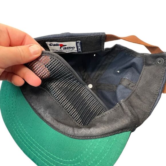 Vtg 2000 100th US Open Pebble Beach Golf Hat merch leather adjustable strap - Picture 13 of 14